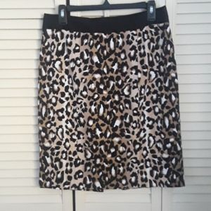 White House Black Market Leopard Skirt 12